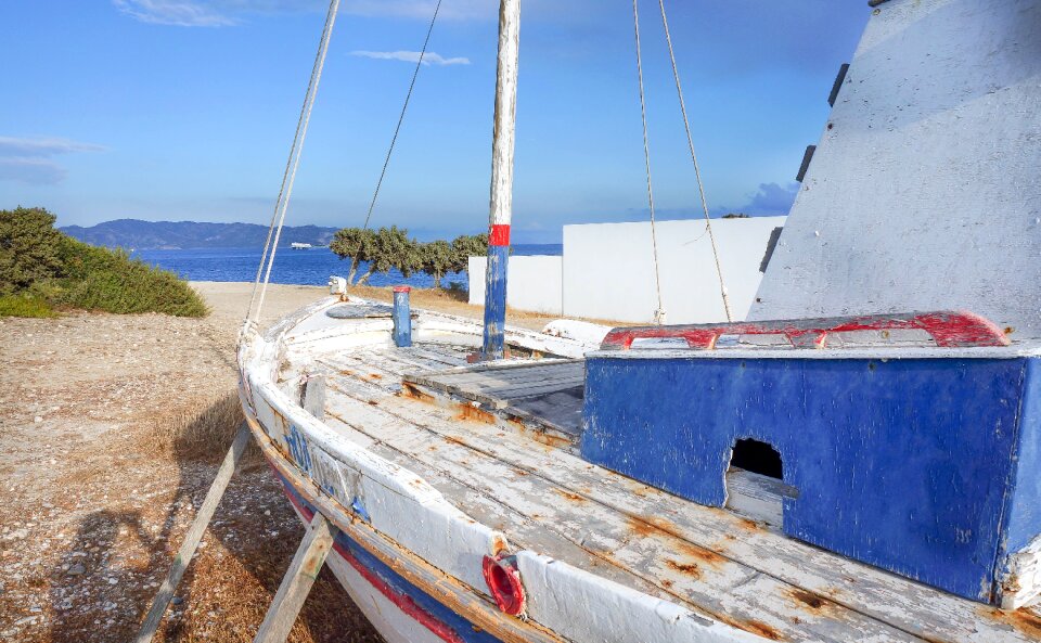 Traditional fishing boat sea