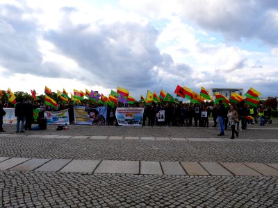 Rojava solidarity demonstration Platz der Republik Berlin 2019-10-10 02