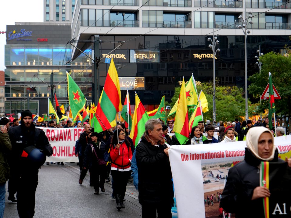 Rojava solidarity demonstration Berlin 2019-10-08 09