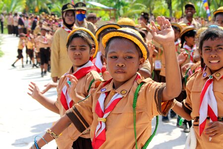 Elementary school children a scout indonesian