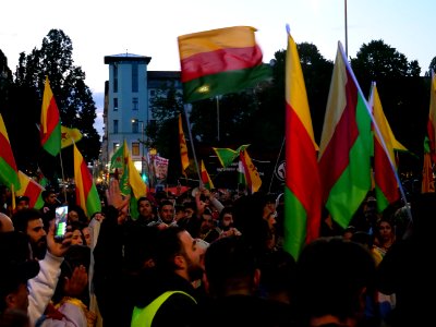 Rojava solidarity demonstration Berlin 2019-10-10 14