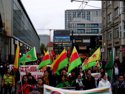 Rojava solidarity demonstration Berlin 2019-10-08 15