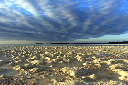 Cloud white sand the sea