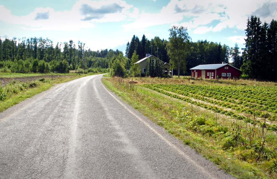 Road in Kulkkila Kokemäki Finland