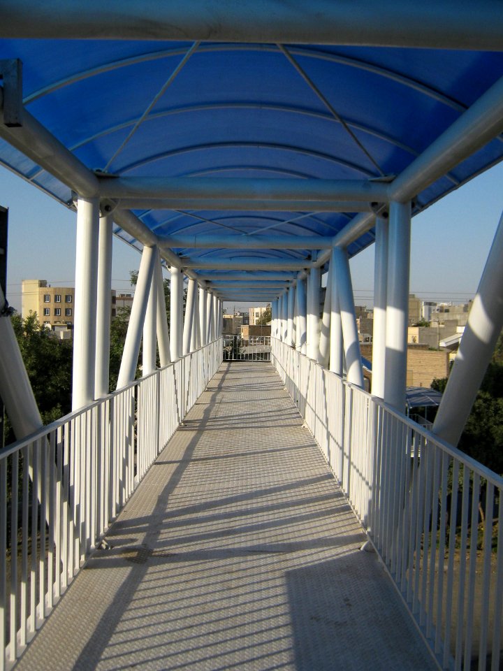 Road 44 East of Iran - through city of Nishapur - Morning - skyway 04