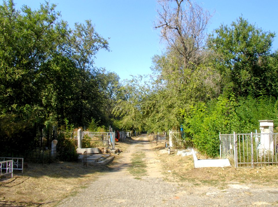 Road at Verhne-Gnilovskow cemetery