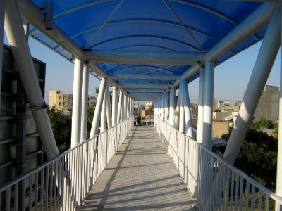 Road 44 East of Iran - through city of Nishapur - Morning - skyway 05