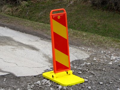Road barrier in Sweden