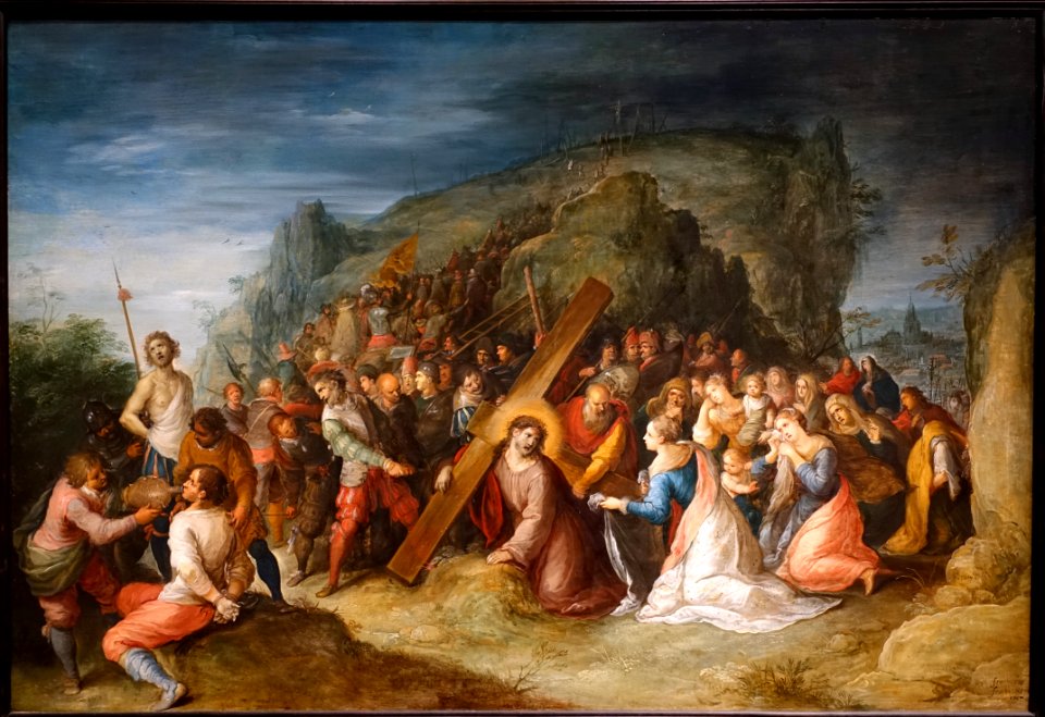 Road to Calvary, by Frans Francken II, Flemish, 1617, oil on wood panel - Princeton University Art Museum - DSC06590