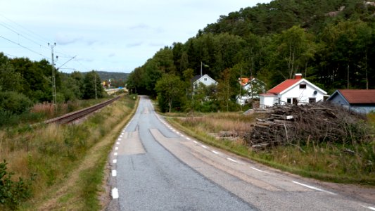 Road by the railroad in Immestad 1