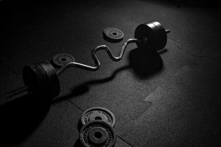 Gym strength training fitness equipment photo