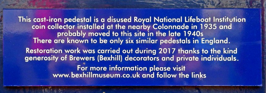 RNLI Charity Box, Bexhill-on-Sea (2)