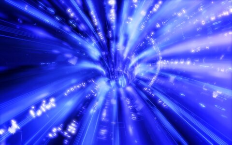 Portal tunnel blue science