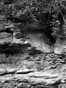 Rock wall, Saw Mill Run, 2020-08-30