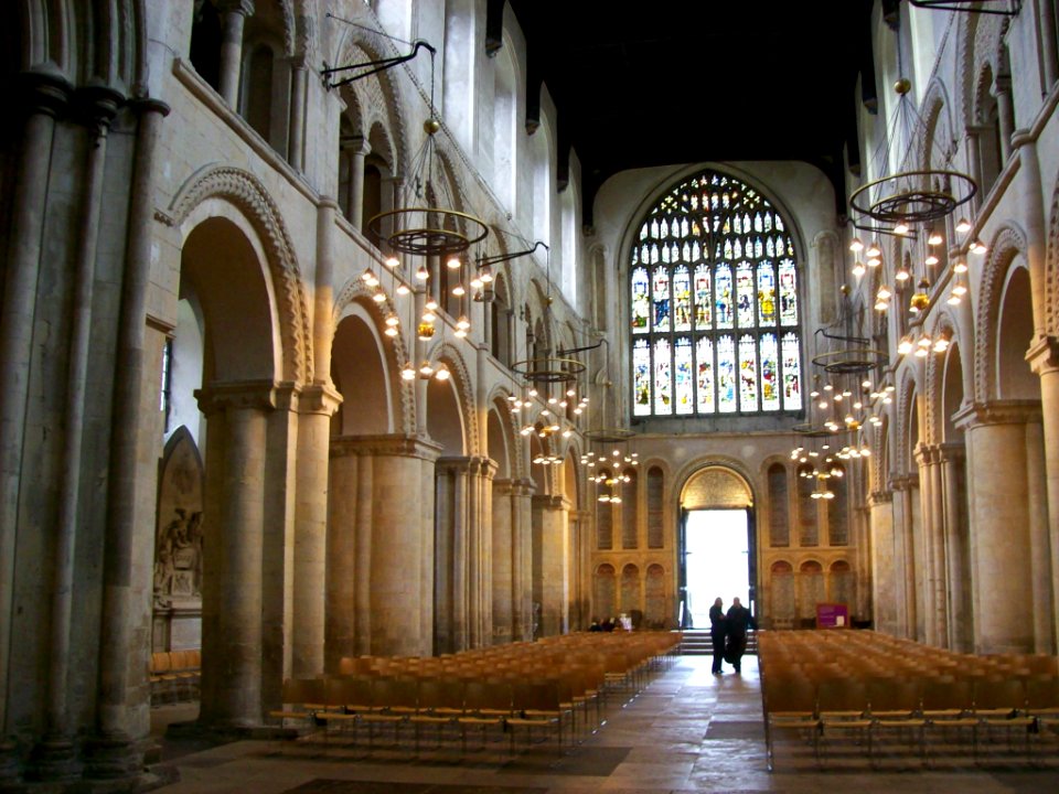Rochester Cathedral, nave looking West