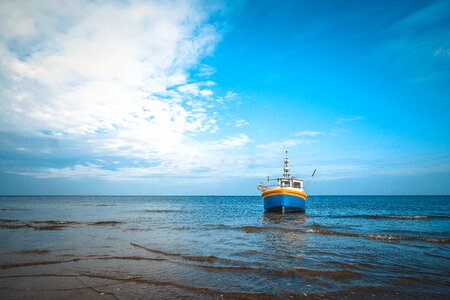 Boat sea shore