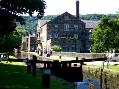 Rochdale Canal at Hebden Bridge 2 photo