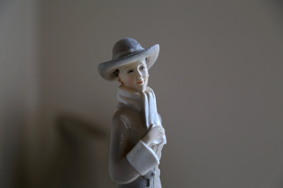 The figurine porcelain delicate