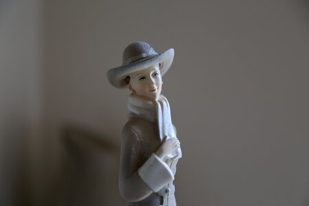 The figurine porcelain delicate