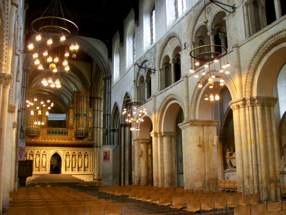 Rochester Cathedral, nave looking East