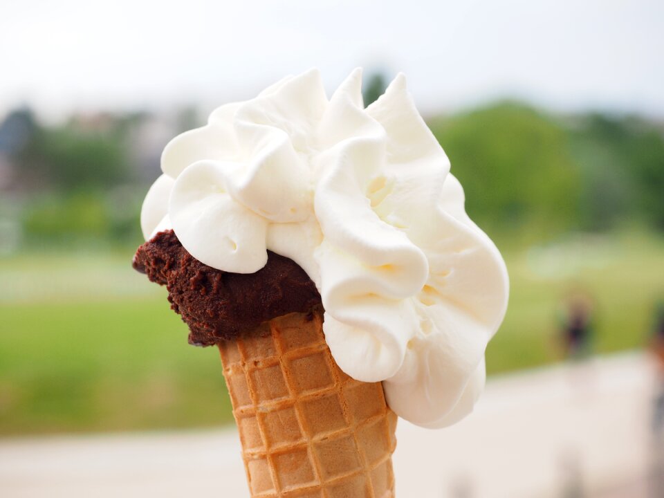 Cream bag ice cream dessert photo