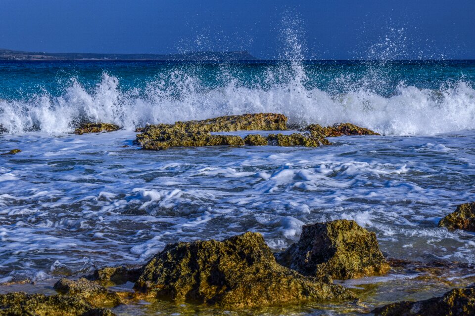 Spray sea nature photo