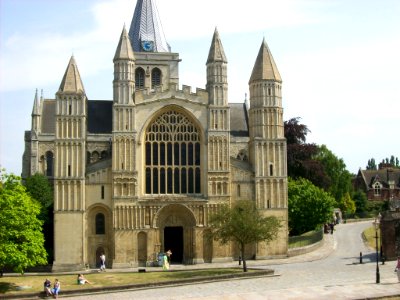 Rochester Cathedral, West Front from Castle