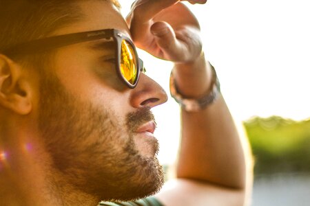 Sunglasses handle vehicle