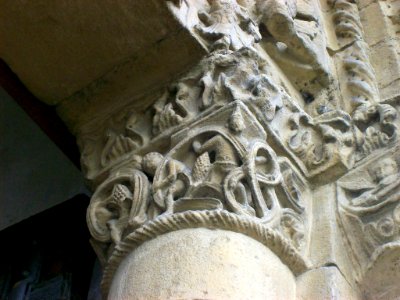 Rochester cathedral, capital, west door