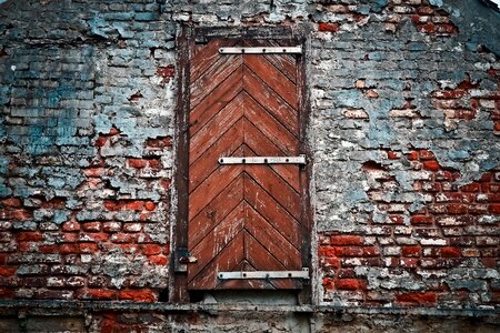 Stone brick door photo