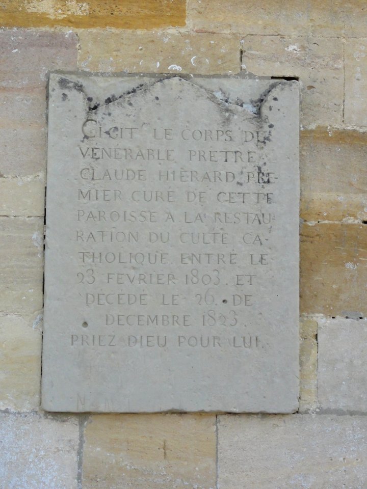 Robert-Espagne (Meuse) église, plaque