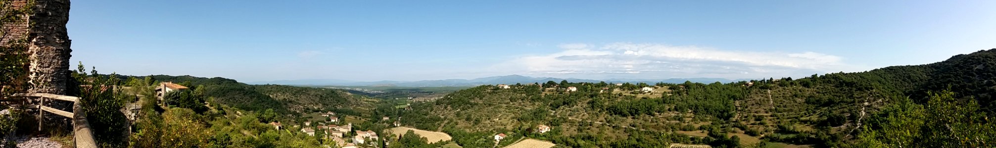 Rochecolombe - Panorama depuis le château
