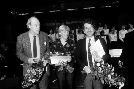 Roald Dahl (Zilveren Griffel), Nannie Kuiper (Gouden Griffel), Joost Roelofz (Go, Bestanddeelnr 932-3622