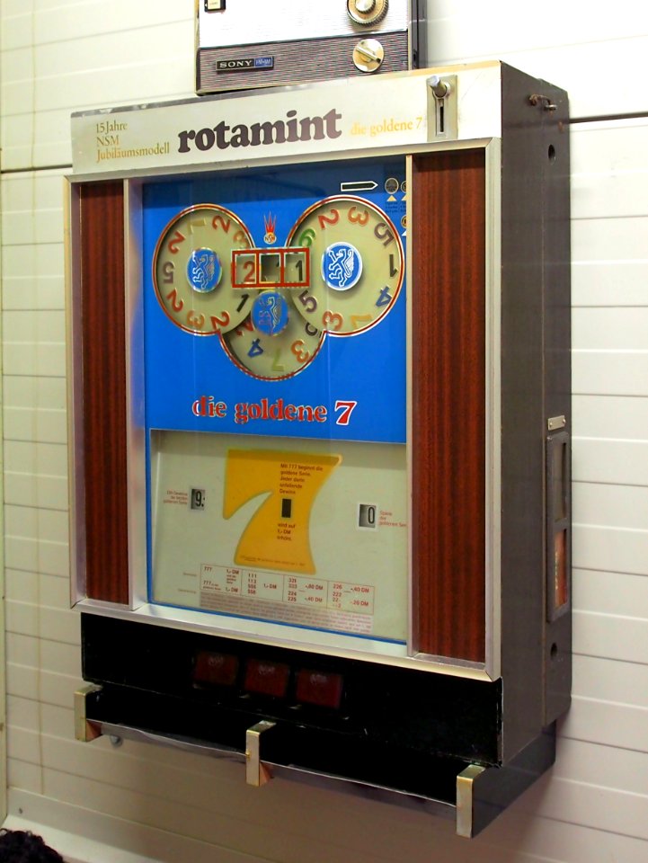 Rotamint gambling machine, die goldene 7, pic1