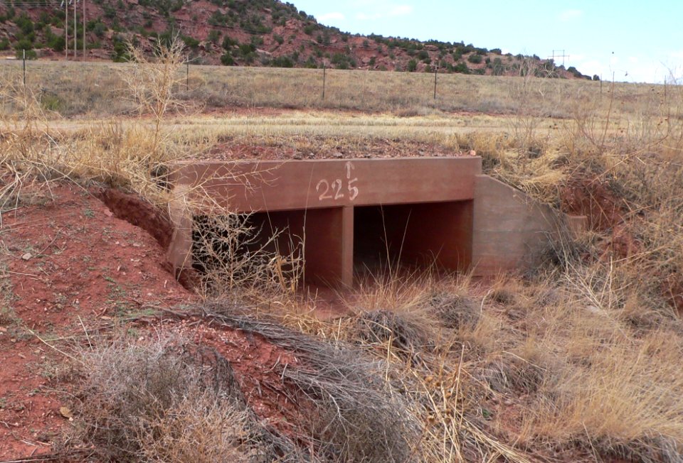 Route 66 culvert 2.5 mi E of Cuervo NM
