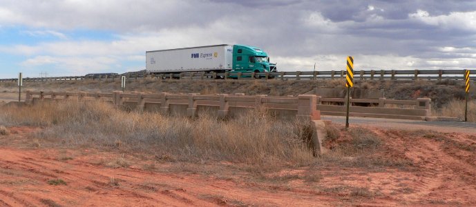 Route 66 bridge 2.5 miles east of Montoya NM from NW 1