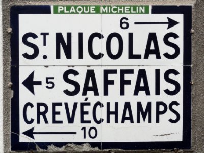 Rosières-aux-Salines (M-et-M) plaque Michelin