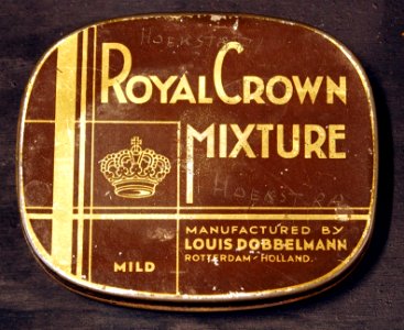 Royal Crown Mixture tobacco blikje, Louis Dobbelmann, Rotterdam pic2