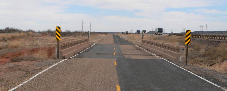 Route 66 bridge 1.7 miles E of Montoya NM from W 2