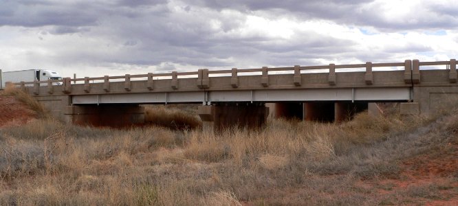 Route 66 bridge 1.7 miles E of Montoya NM from NW 1