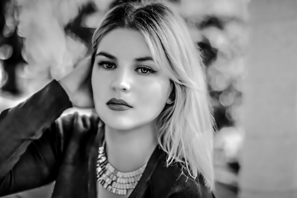 Portrait model gray model