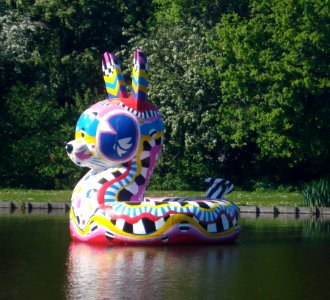 Rotterdam kunstwerk badkonijn