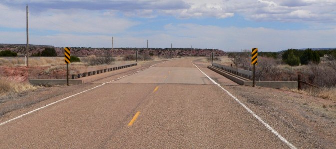 Route 66 bridge 9.7 mi E of Cuervo NM from W