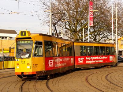 Rotterdam tram RET 737 pic2 Type ZGT-6 made by Düwag Düsseldorf
