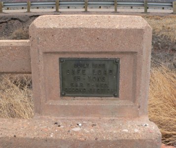 Route 66 bridge 1.7 miles E of Montoya NM SW plaque 1