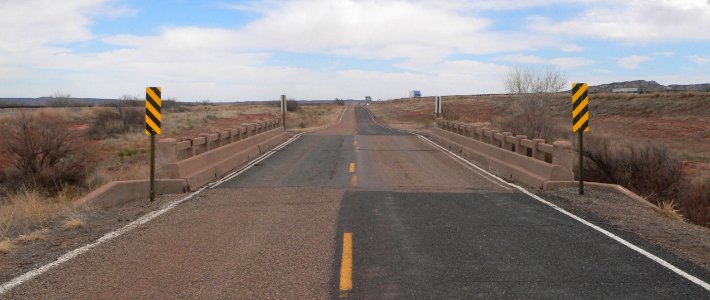 Route 66 bridge 0.9 miles E of Montoya NM from W 1