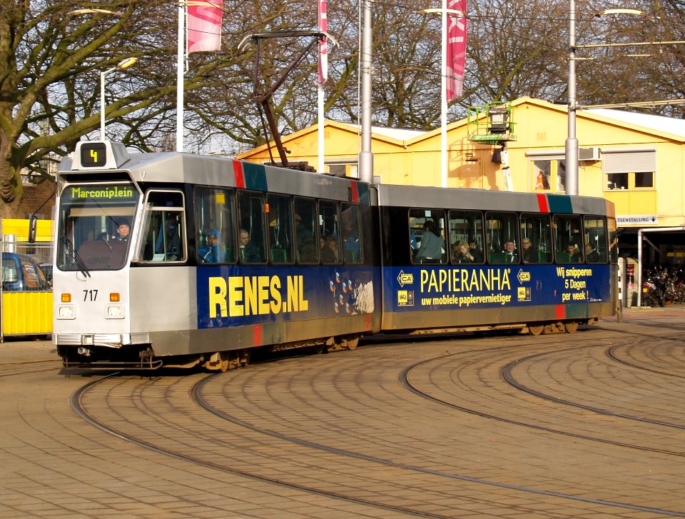 Rotterdam tram RET 717 pic1 Type ZGT-6 made by Düwag Düsseldorf