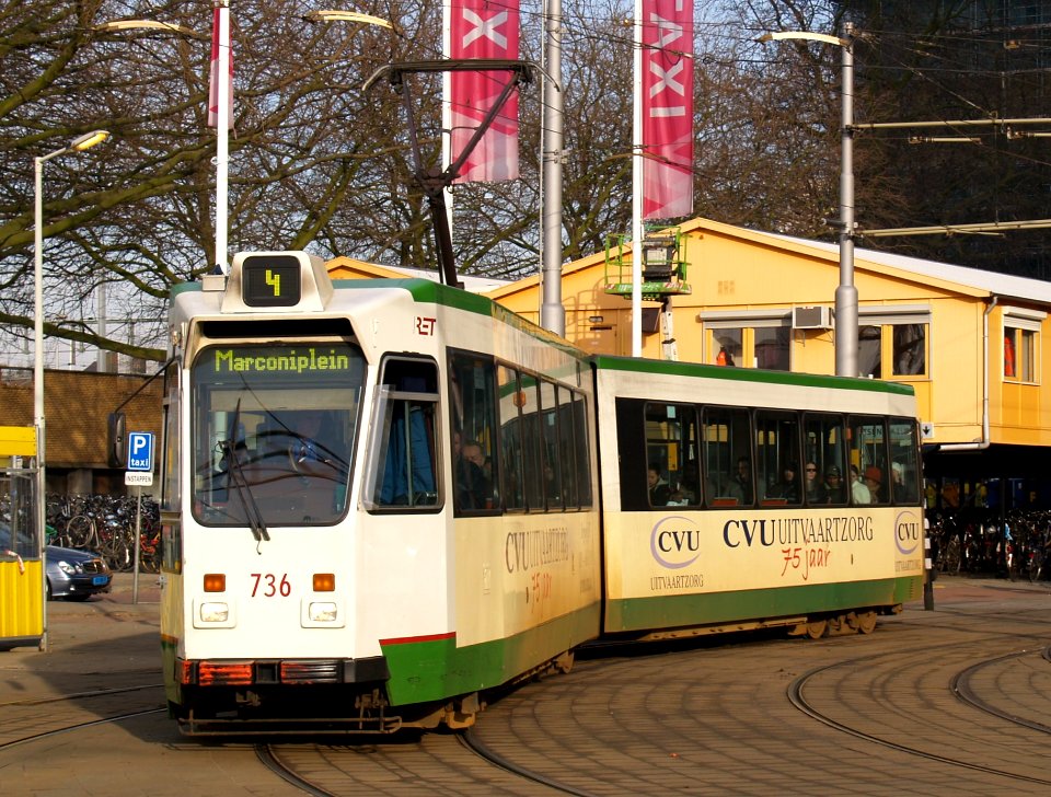 Rotterdam tram RET 736 pic2 Type ZGT-6 made by Düwag Düsseldorf