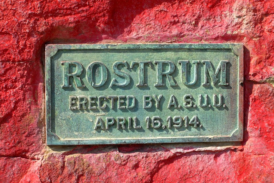 Rostrum Rock at The University of Utah - Plaque