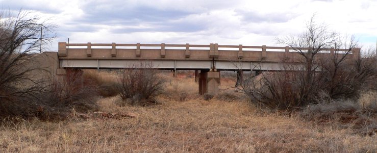 Route 66 bridge 0.9 miles E of Montoya NM from S 1